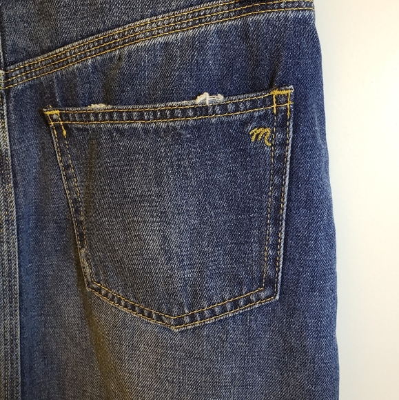 Madewell Rigid Distressed Denim Mini Skirt. 24 - Picture 8 of 16